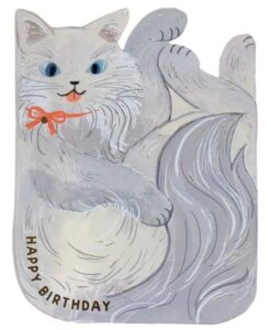 Carte anniversaire Die-Cut Chat Blotti