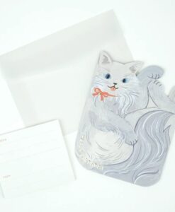 Carte anniversaire Die-Cut Chat Blotti