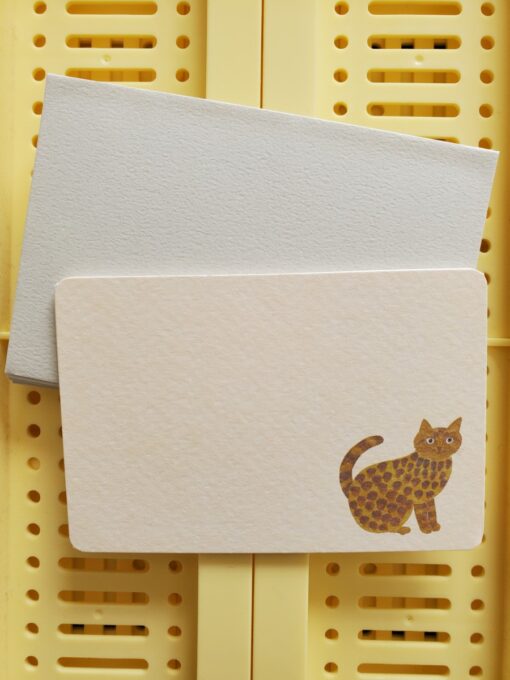 Set de mini cartes et enveloppes Chat Rosette