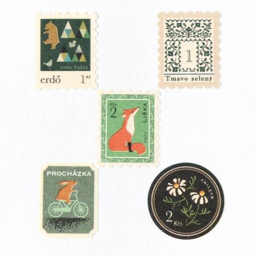 Stickers Timbres – Antiquités Verde