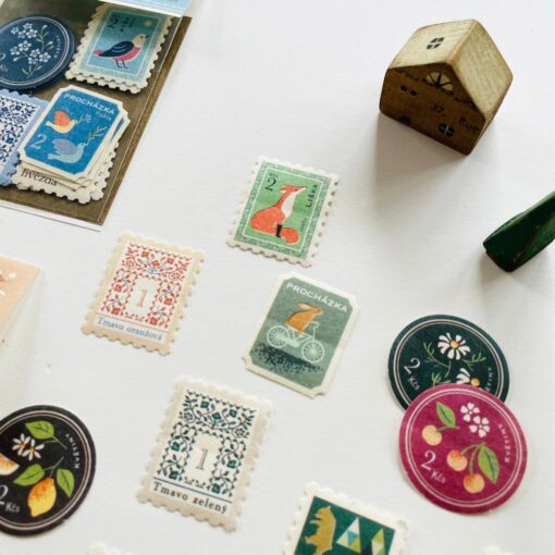Stickers Timbres – Antiquités Verde