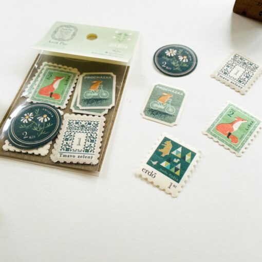 Stickers Timbres – Antiquités Verde
