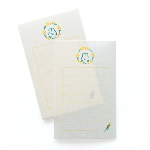 Mini set de correspondance – Lapin et Mimosa