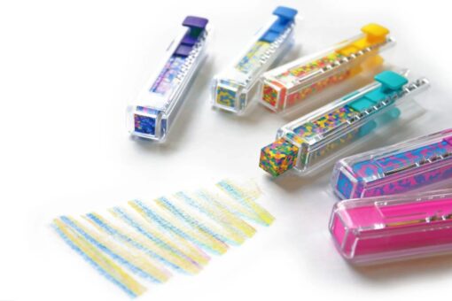 Crayon Marbré Rose et bleu Midori