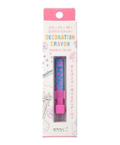Crayon Marbré Rose et bleu Midori