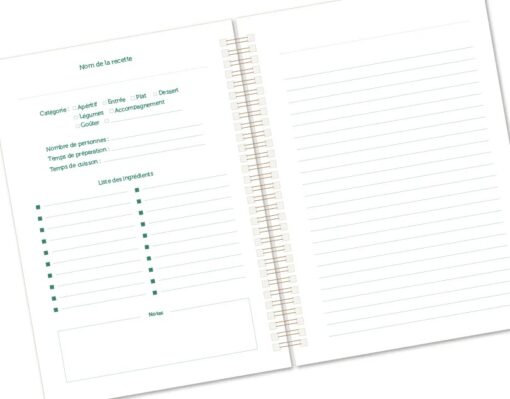 Carnet de recettes Coton Les Editions du Paon
