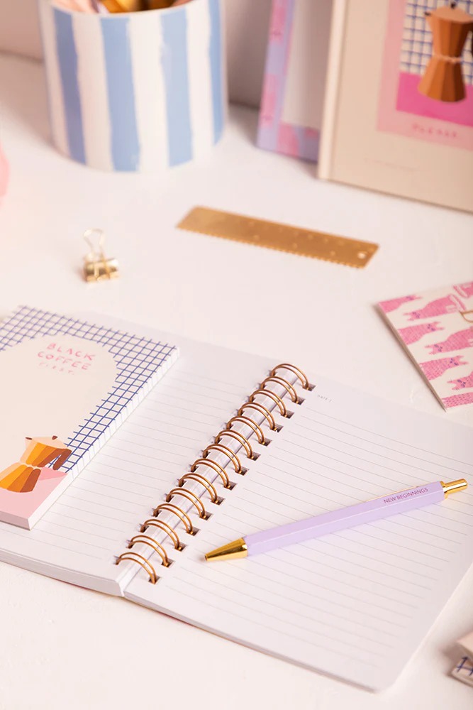 Carnet à spirales Stripes New Black All The Ways To Say