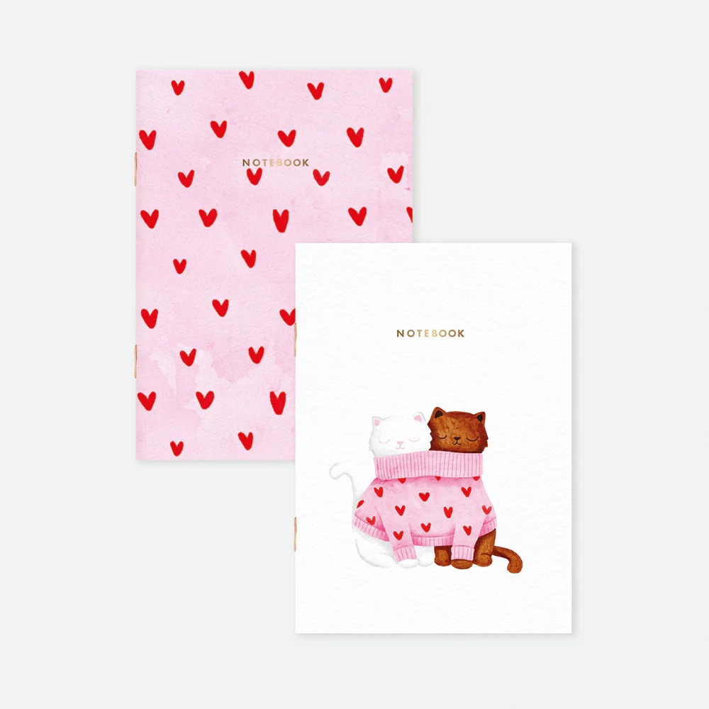 Carnets de poche Together Cats – lot de 2