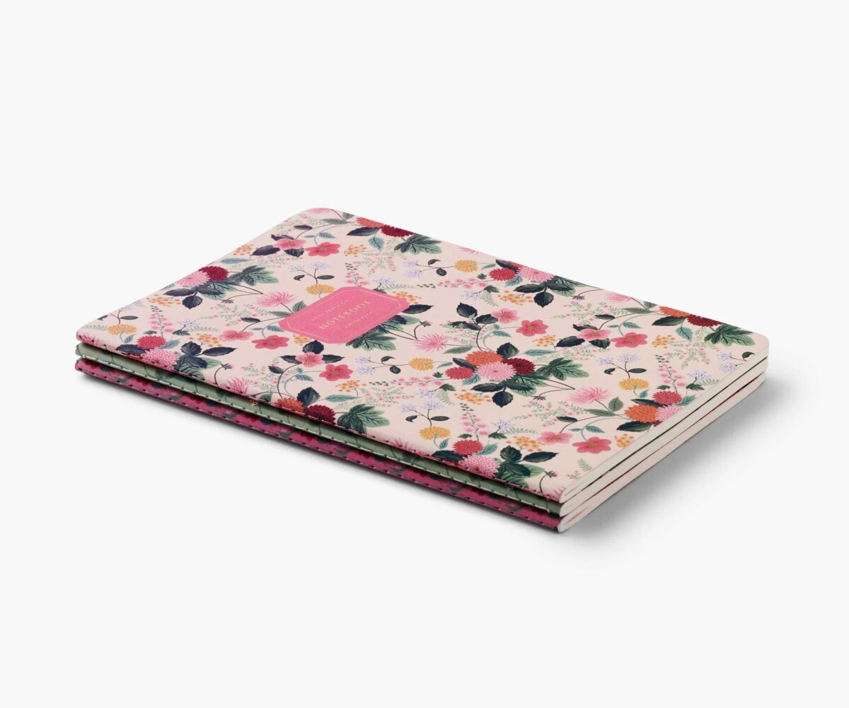 Set de 3 carnets Rifle Paper Co – Dahlia