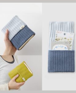 Housse de carnet Midori A6/B6 – Bleu-Vert