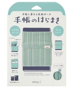 Housse de carnet Midori A6/B6 – Bleu-Vert