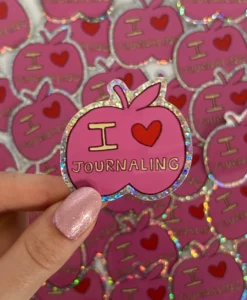 Sticker I love journaling