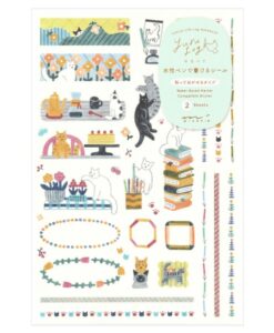 Pochette de stickers Yuru Log Midori – Chats