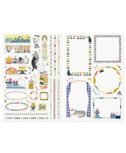 Pochette de stickers Yuru Log Midori – Chats