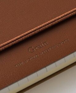 Bloc-notes à spirale Midori Grain – Marron