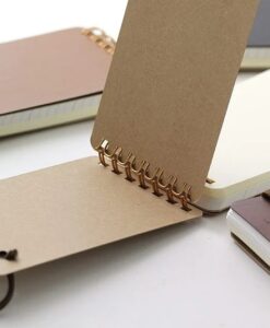 Bloc-notes à spirale Midori Grain – Marron
