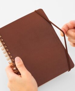 Carnet à spirale B6 Midori Grain – Marron