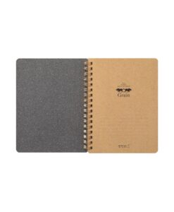 Carnet à spirale B6 Midori Grain – Noir