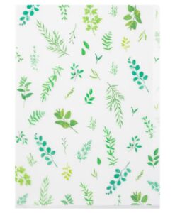 Chemise A4 avec 3 onglets Feuilles – Midori