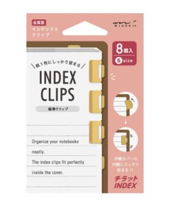 Clips index Midori ‘Chiratto’ en laiton – Format S