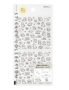 Pochette de stickers repositionnables Chiots Midori