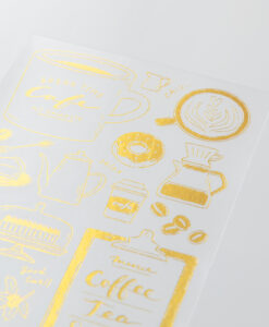 Stickers Midori Foil Transfer Café