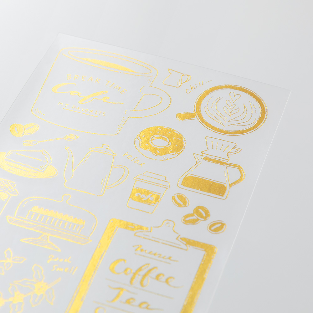 Stickers Midori Foil Transfer Café