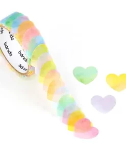 Autocollants washi Coeurs pastel