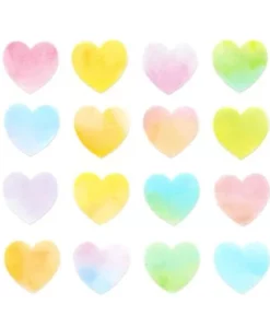 Autocollants washi Coeurs pastel