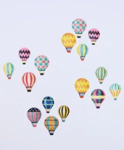 Autocollants washi Montgolfières