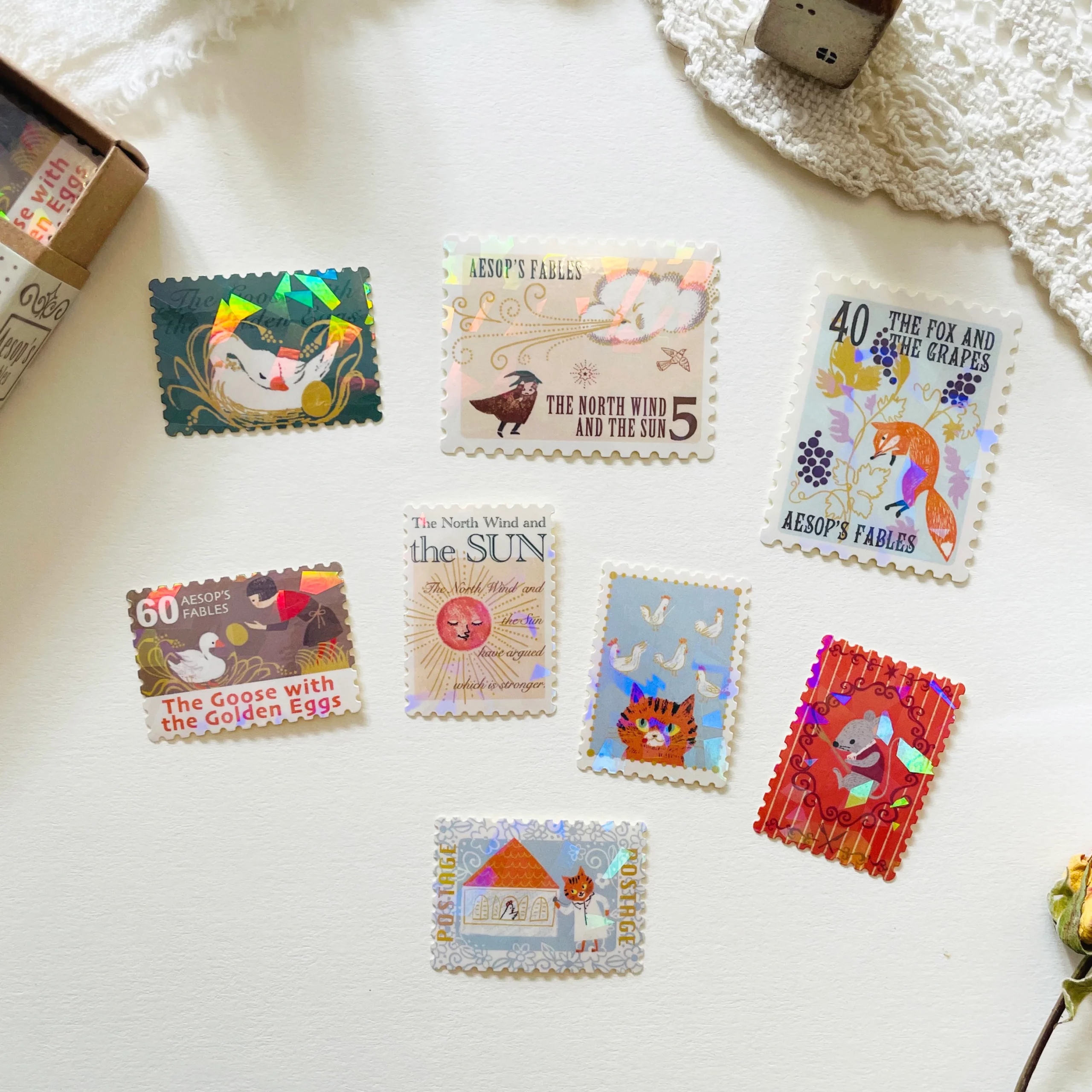 Stickers Flocons holographiques – Aesop’s Fables