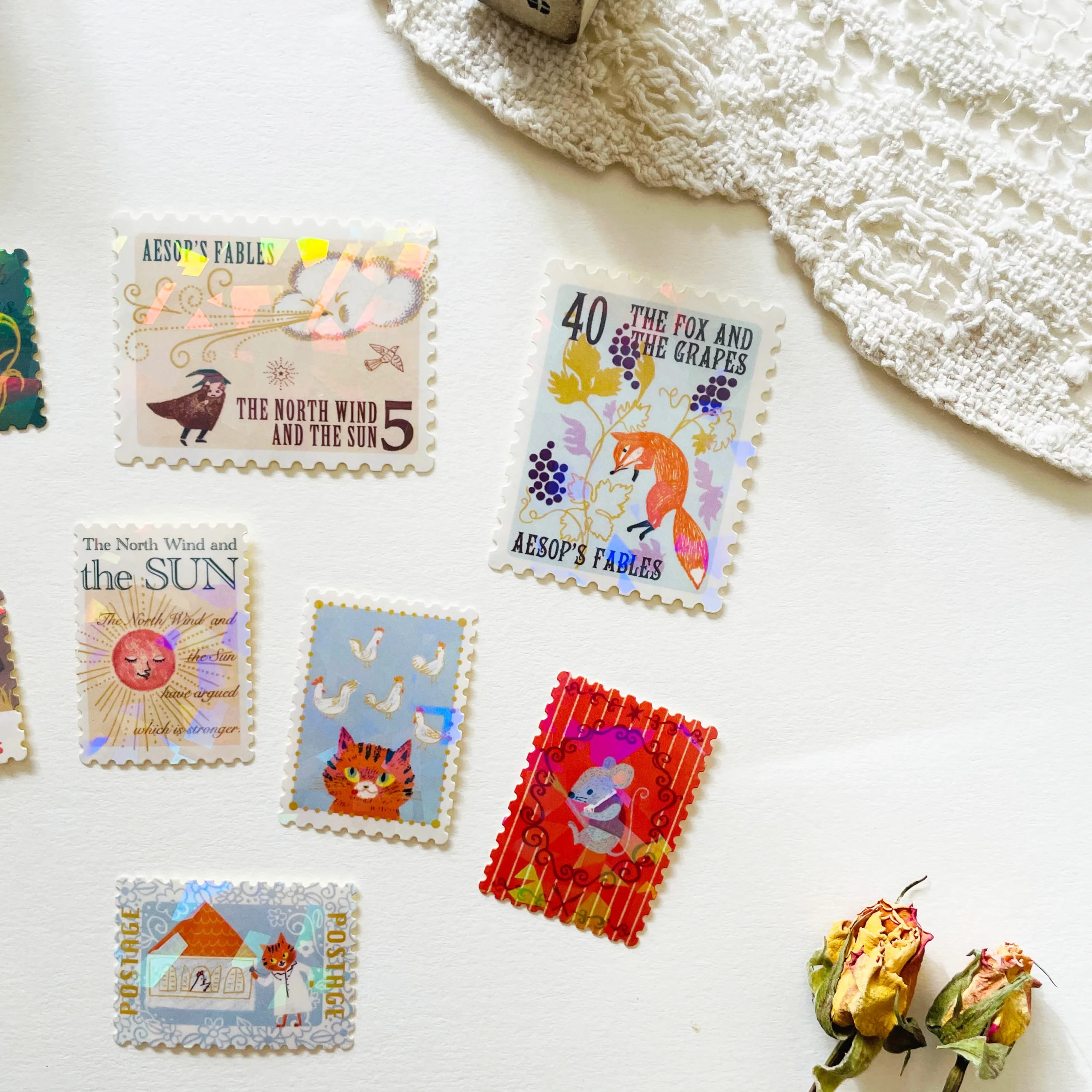 Stickers Flocons holographiques – Aesop’s Fables