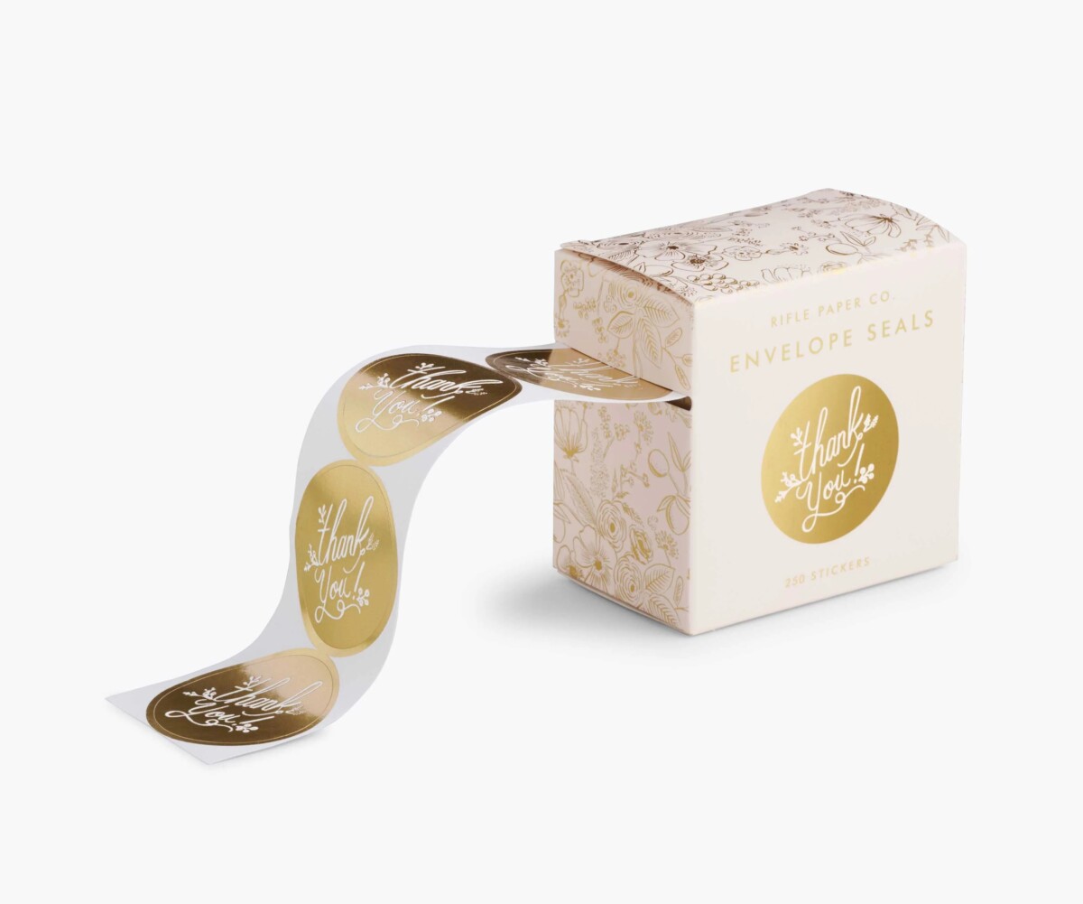 Boîte de sceaux autocollants Thank you – Rifle Paper