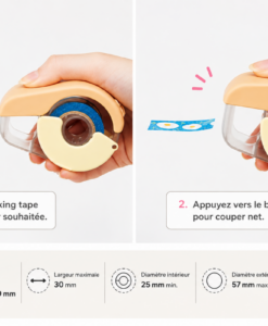 Cutter pour masking tape Rose pêche – Lihit Lab