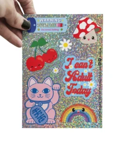 Planche de stickers pailletés – Maneki Neko & amis