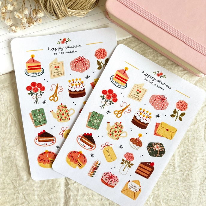 Planche de stickers – Anniversaire sucré