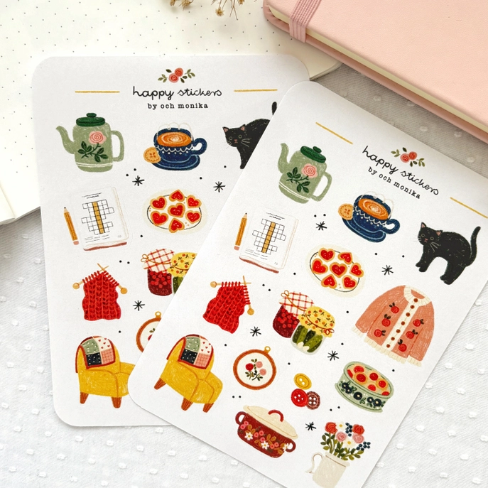 Planche de stickers – Choses de mamie