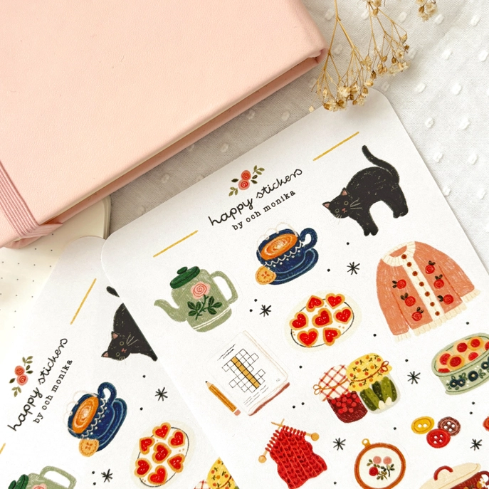 Planche de stickers – Choses de mamie