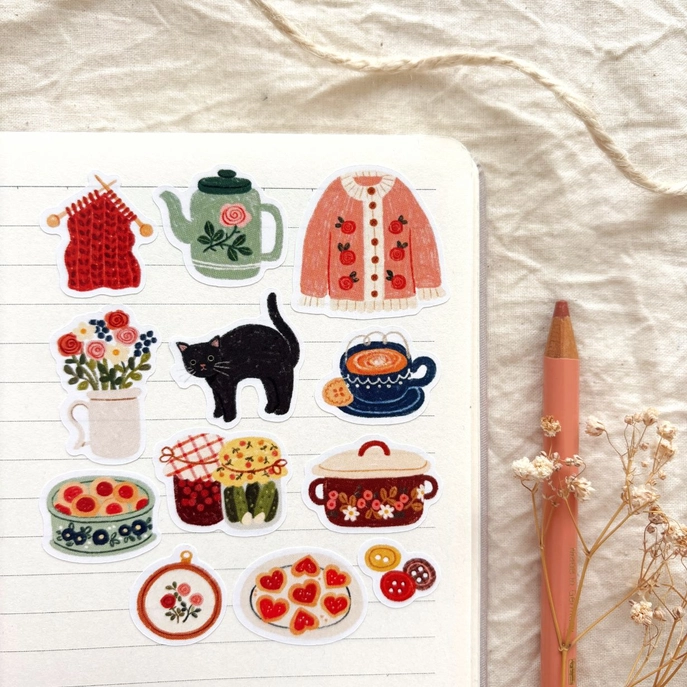 Planche de stickers – Choses de mamie