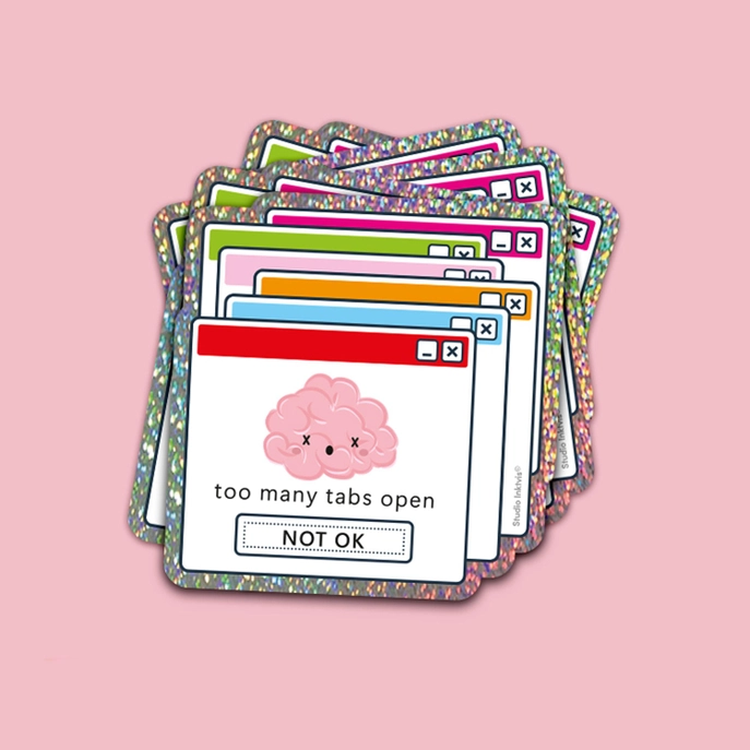 Sticker Too many tabs open