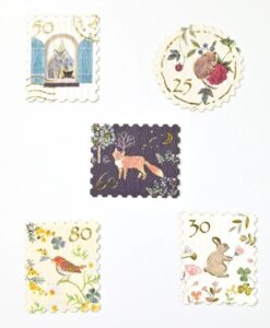 Stickers Animaux façon timbres