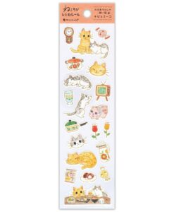 Stickers japonais Chats rétro