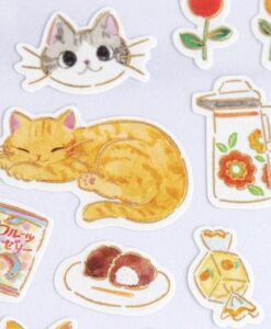 Stickers japonais Chats rétro