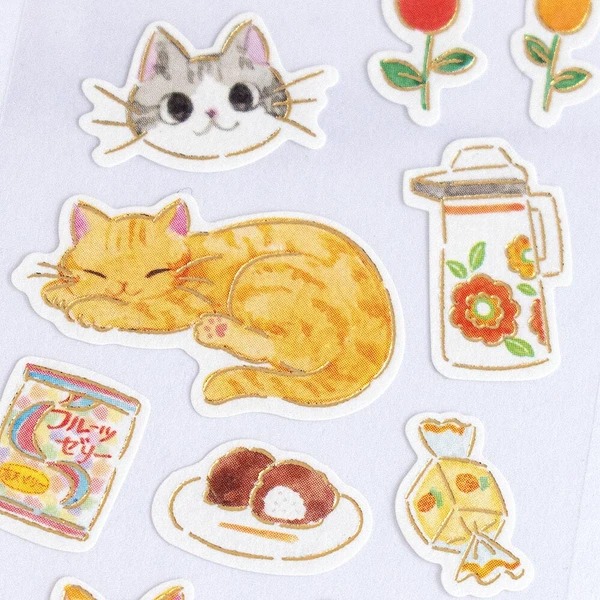 Stickers japonais Chats rétro