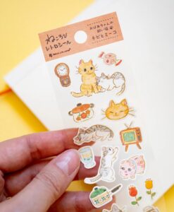 Stickers japonais Chats rétro