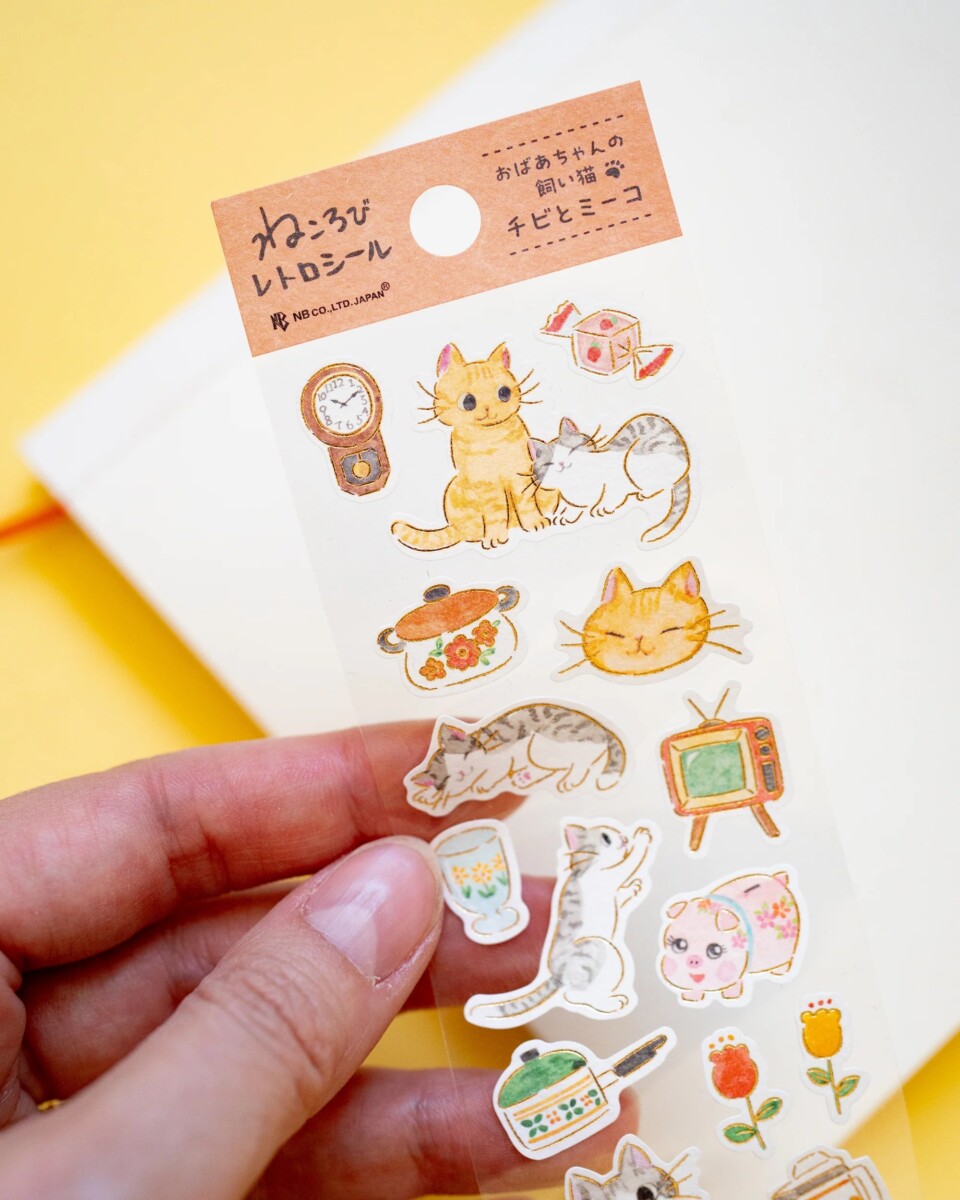 Stickers japonais Chats rétro