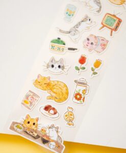 Stickers japonais Chats rétro