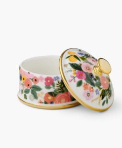 Boite ronde en porcelaine ‘Garden Party’ Rifle Paper